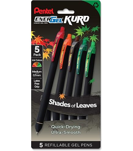 Amazon.com: Pentel EnerGel Kuro Shades of Dusk, Retractable Liquid